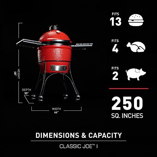 Kamado Joe Classic Red Ceramic Smoker